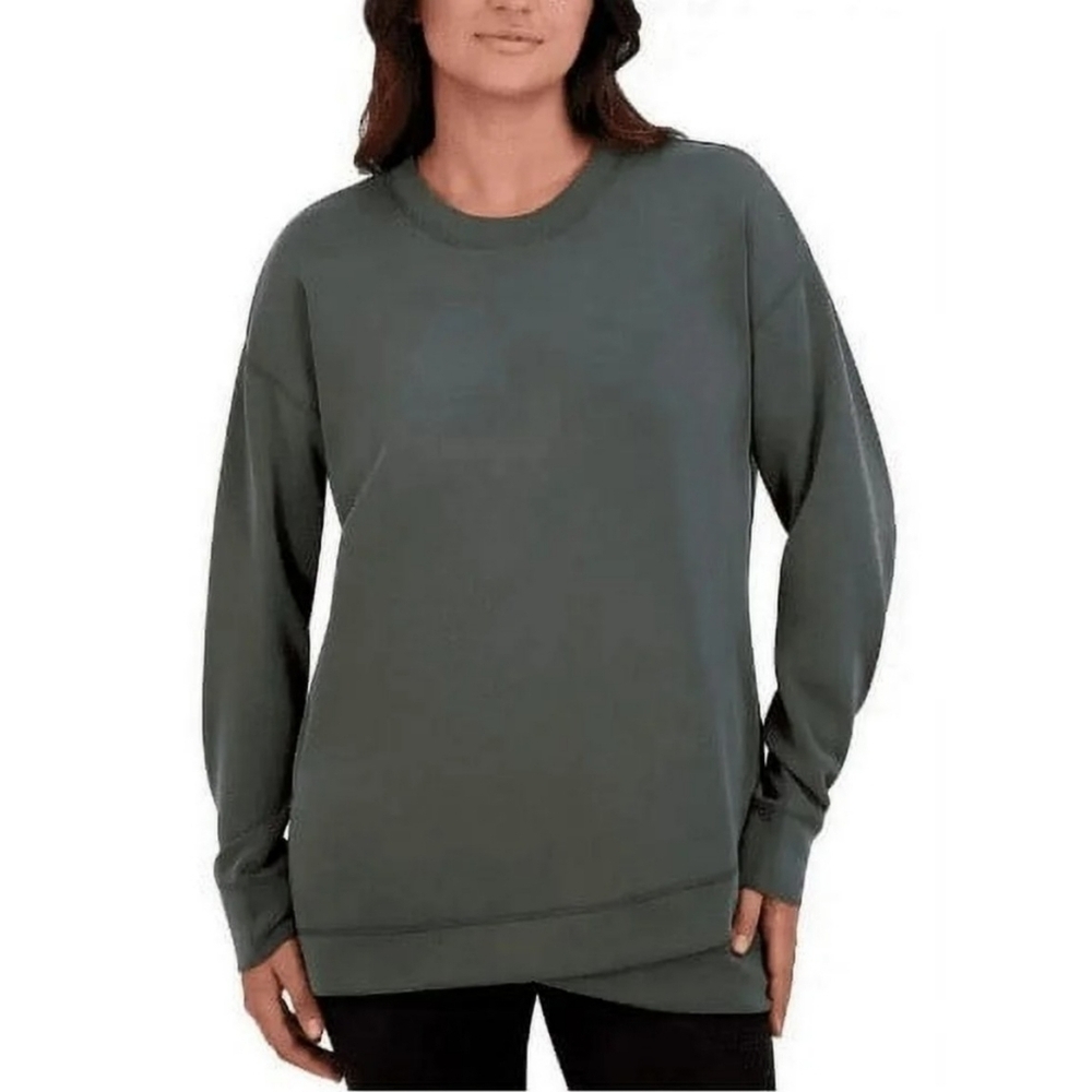 SAGE Collective Long Sleeve Pullover Crewneck Sweatshirt Green Size XS